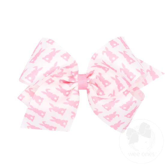 King Pink Bunny Hair Bow