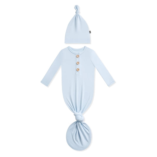 Kyte Knotted Gown with Hat Set in Breeze