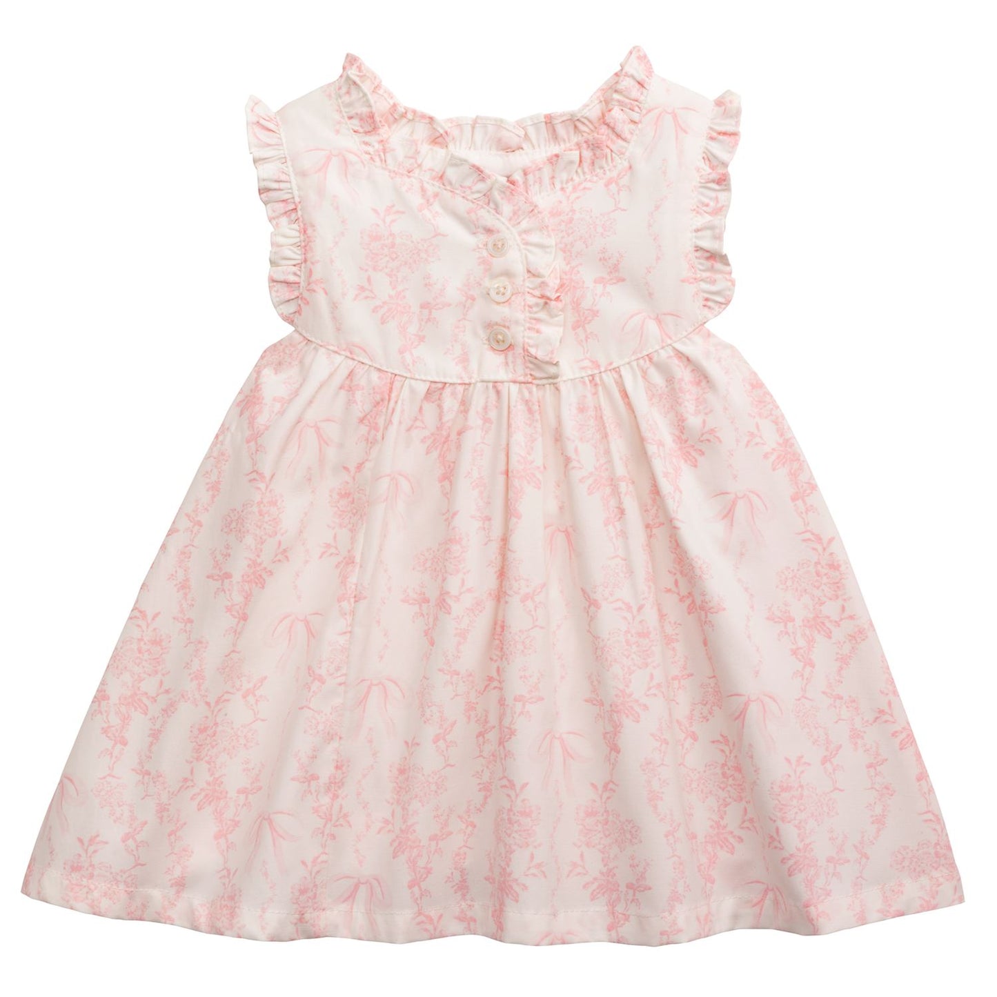Pink Toile Baby Dress