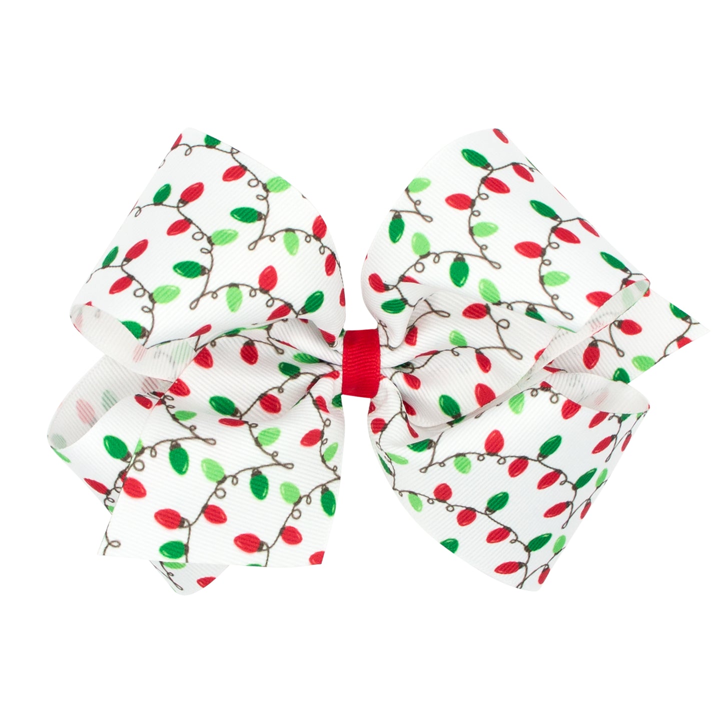 King Christmas Lights Hair Bow