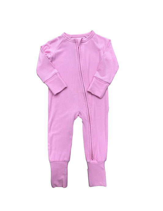 Pink Ribbed Zip