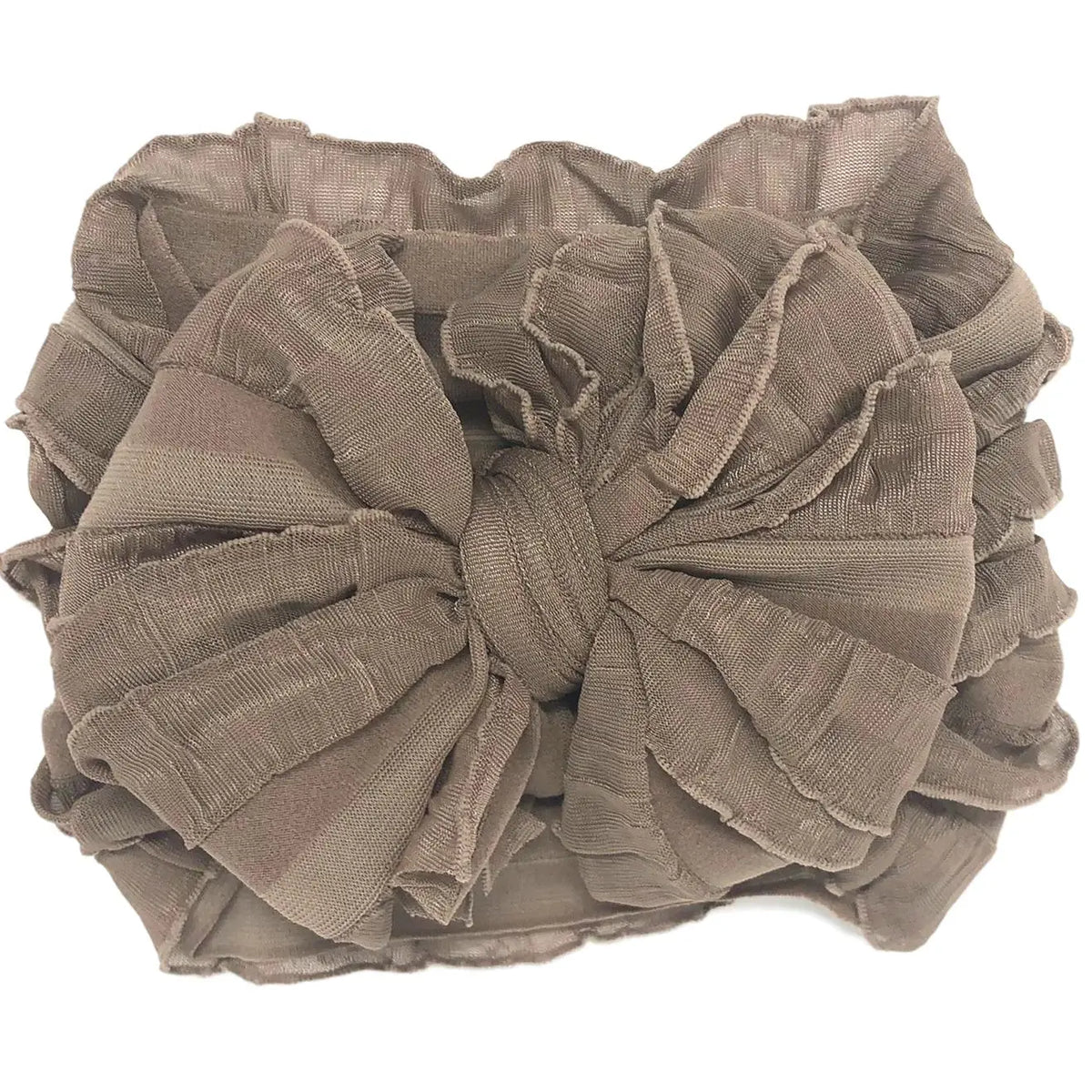 Ruffled Headband - Mocha