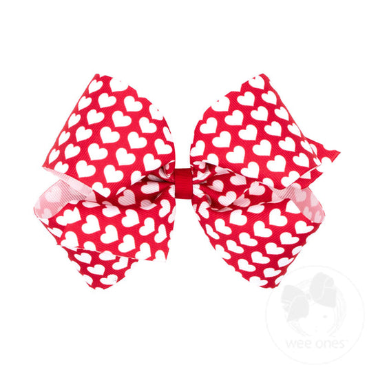 King Valentine Heart Hair Bow