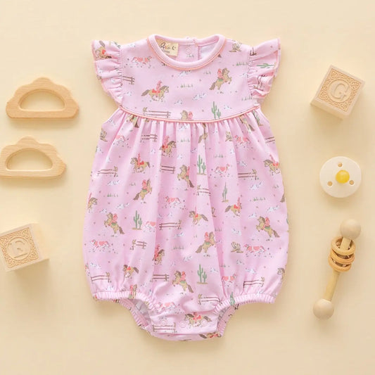 Little Wranglers Bubble - Dusty Rose