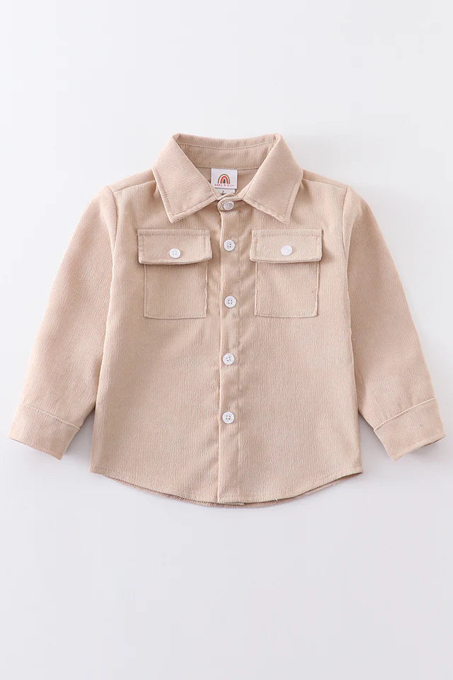 Beige Corduroy Shirt