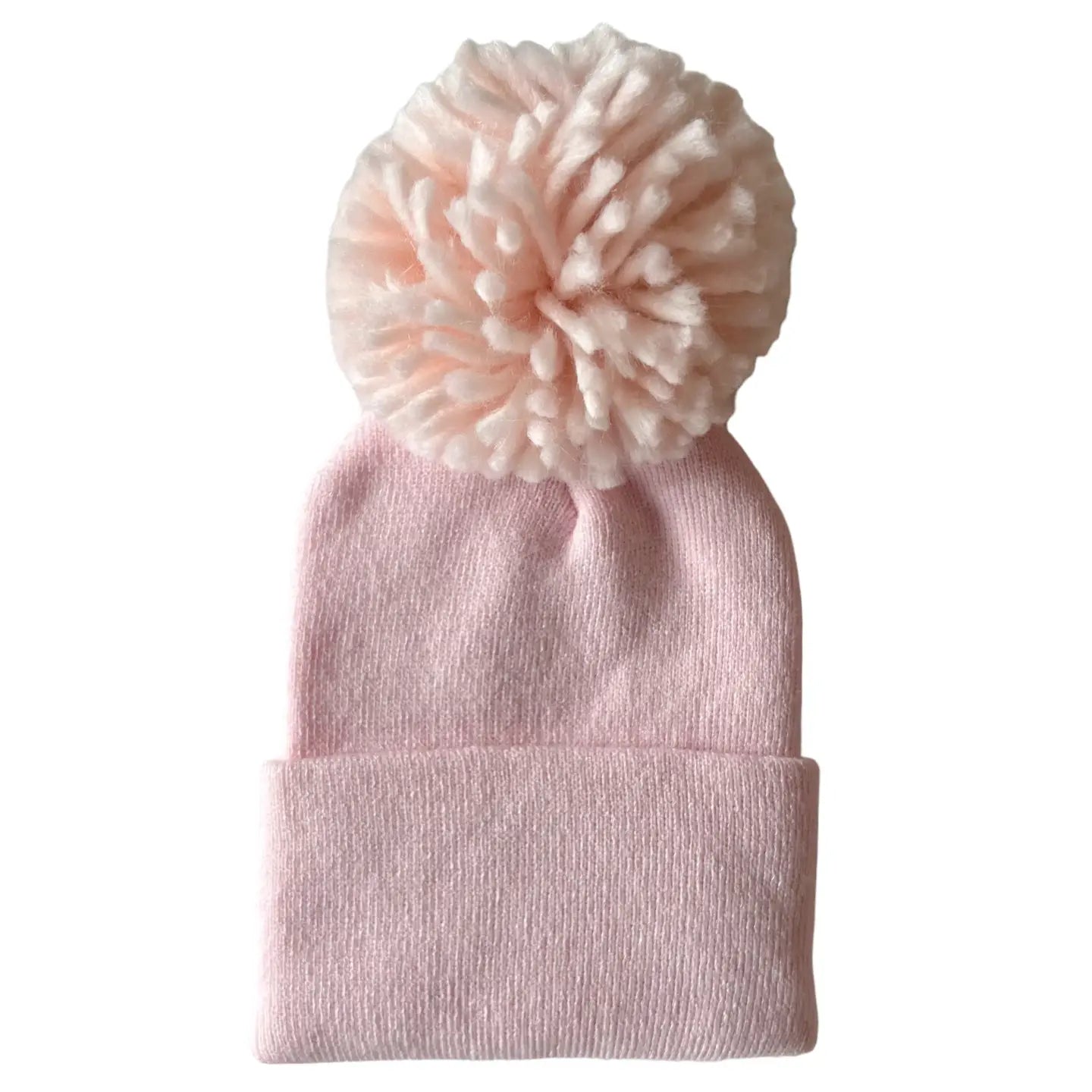 Baby's First Hat - Pink Pom