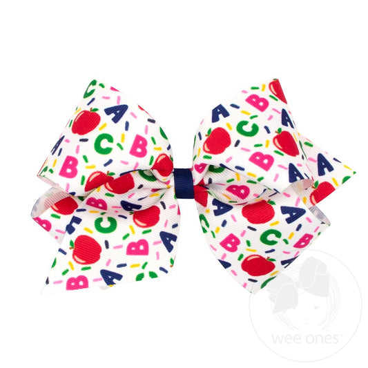 King ABC's Confetti Hair Bow