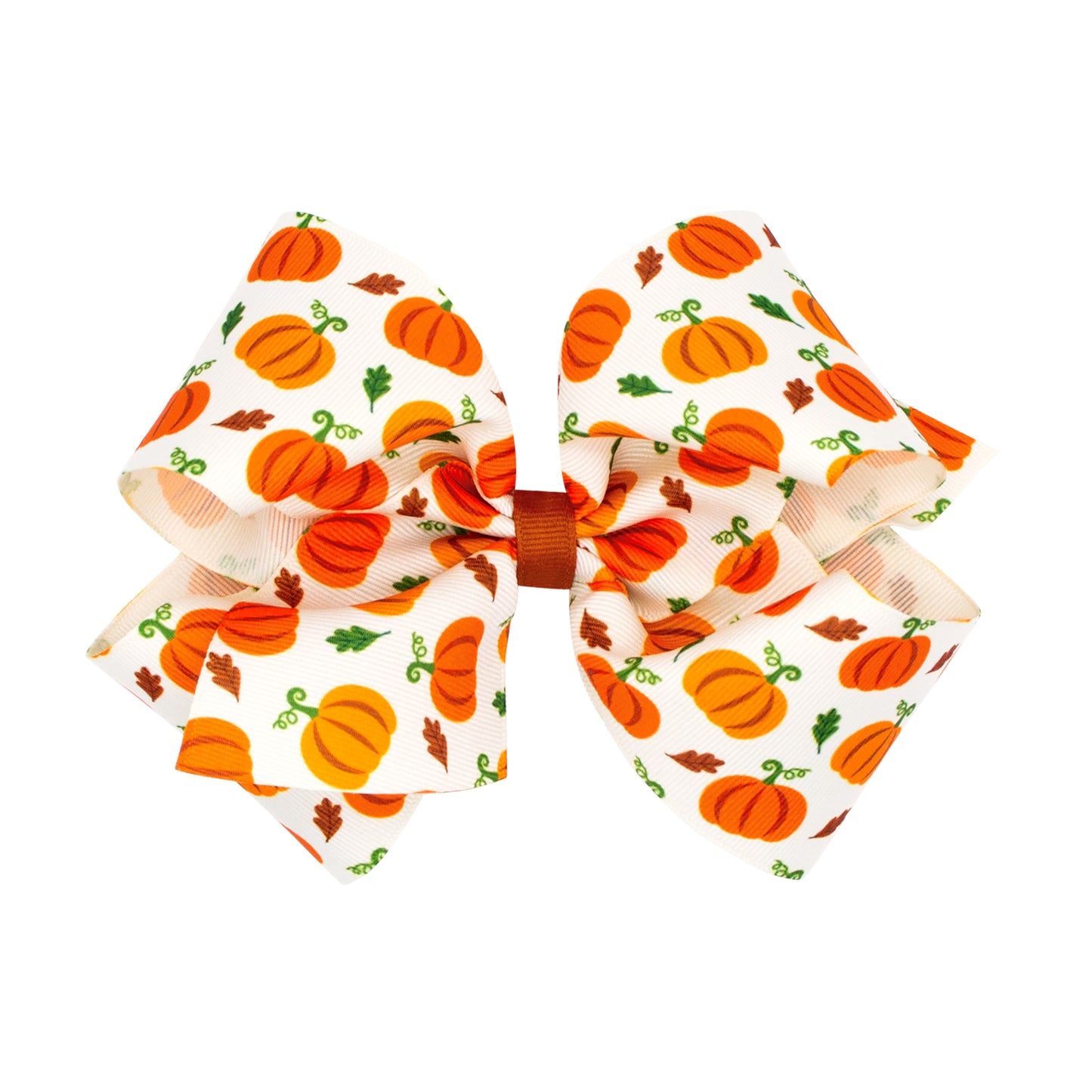 King Pumpkin White Hair Bow