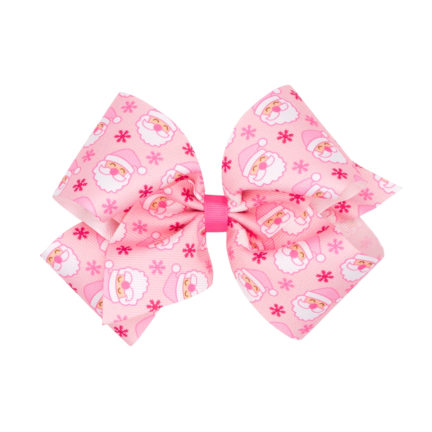 King Pink Santas Hair Bow