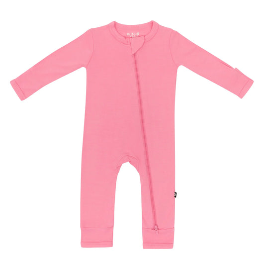 Kyte Zippered Romper - guava