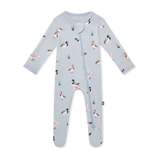 Kyte Zippered Footie - Mallard Duck