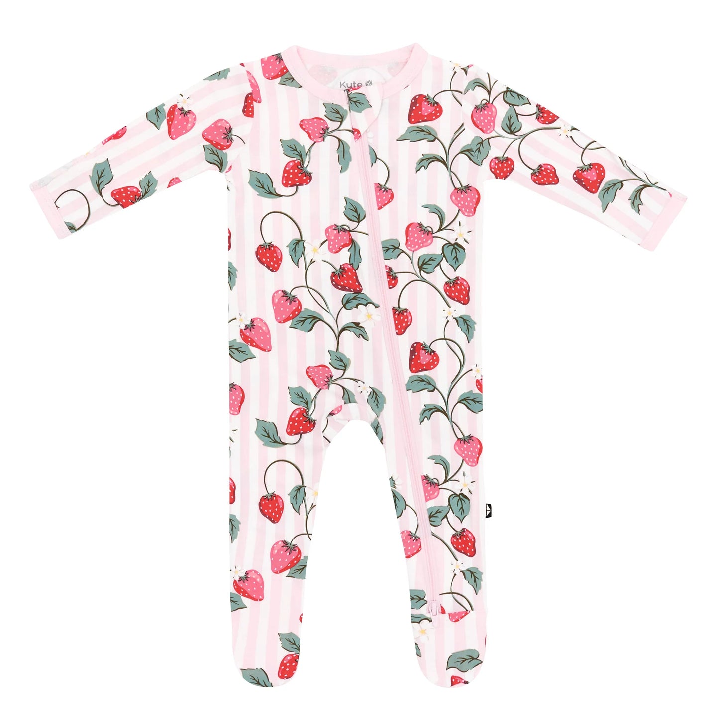 Kyte Zippered Footie - Strawberry Fields