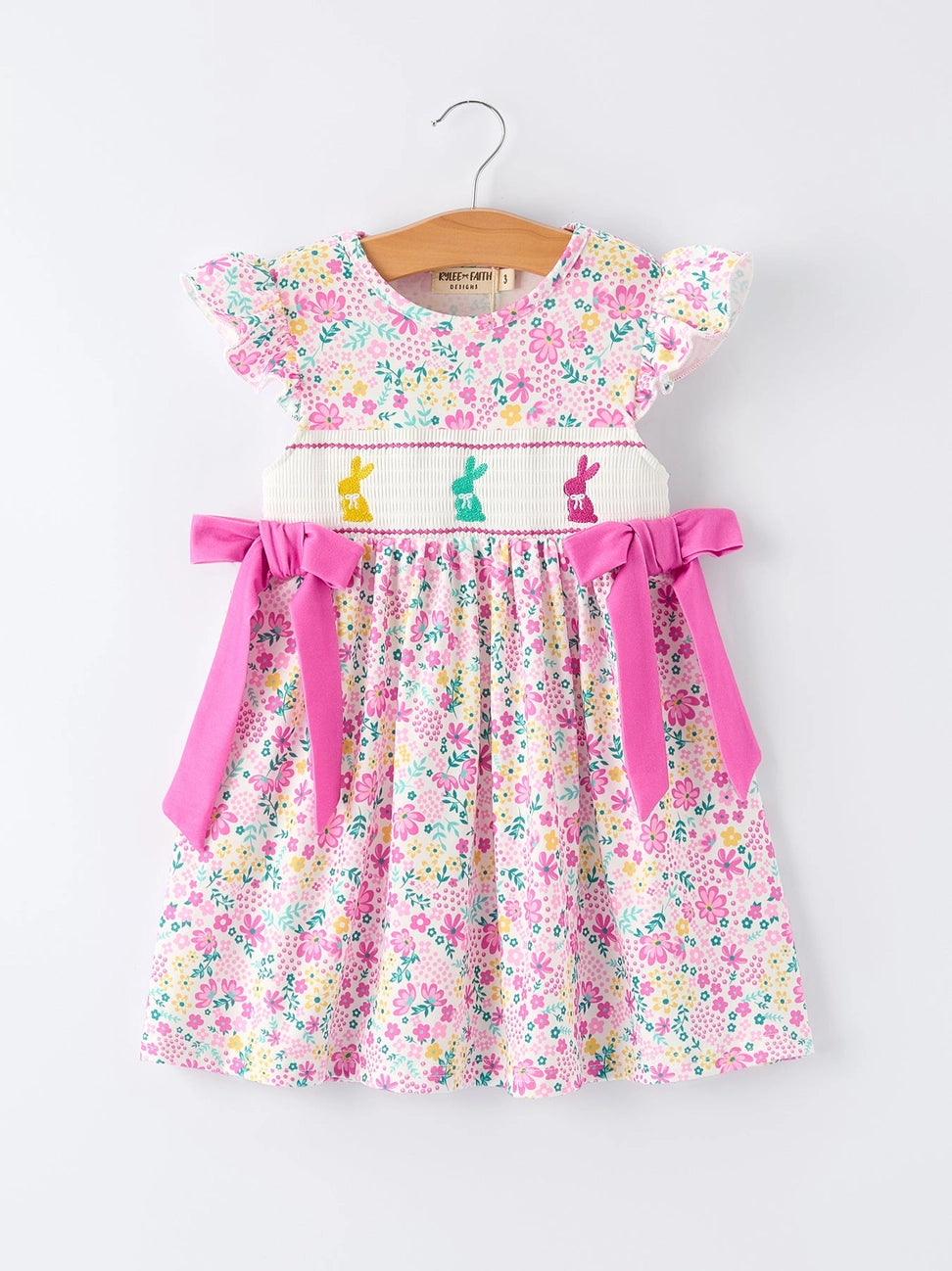 Easter Bunny Smock Floral Dress