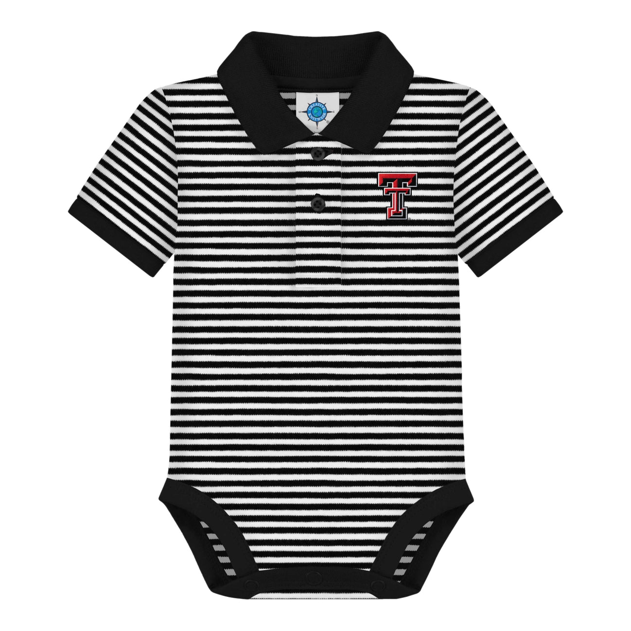 Texas Tech Black/White Stripe Bodysuit