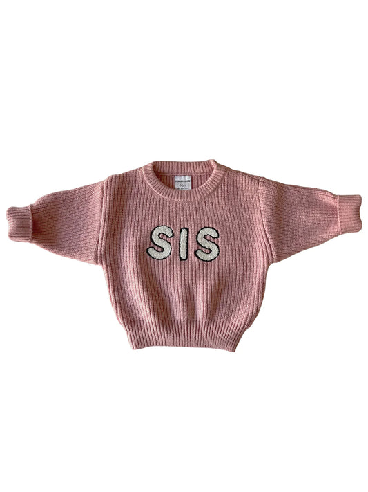 Sis Knit Sweater-Pink