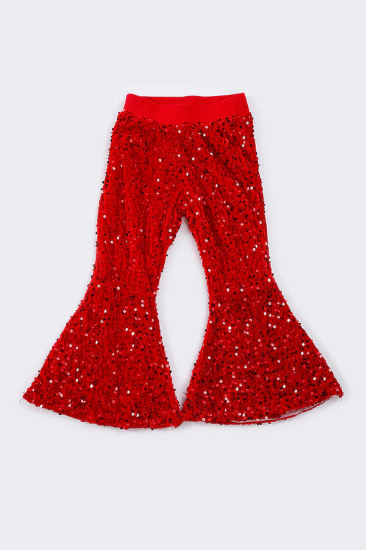 Red Sequin Bell Bottoms