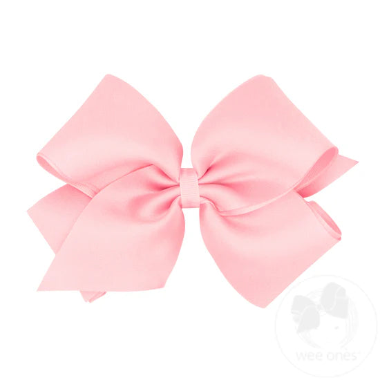 King Crepe Satin w/ Grosgrain Underlay Bow-Light Pink