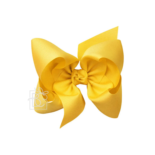 7.5" Bright Yellow Grosgrain Bow