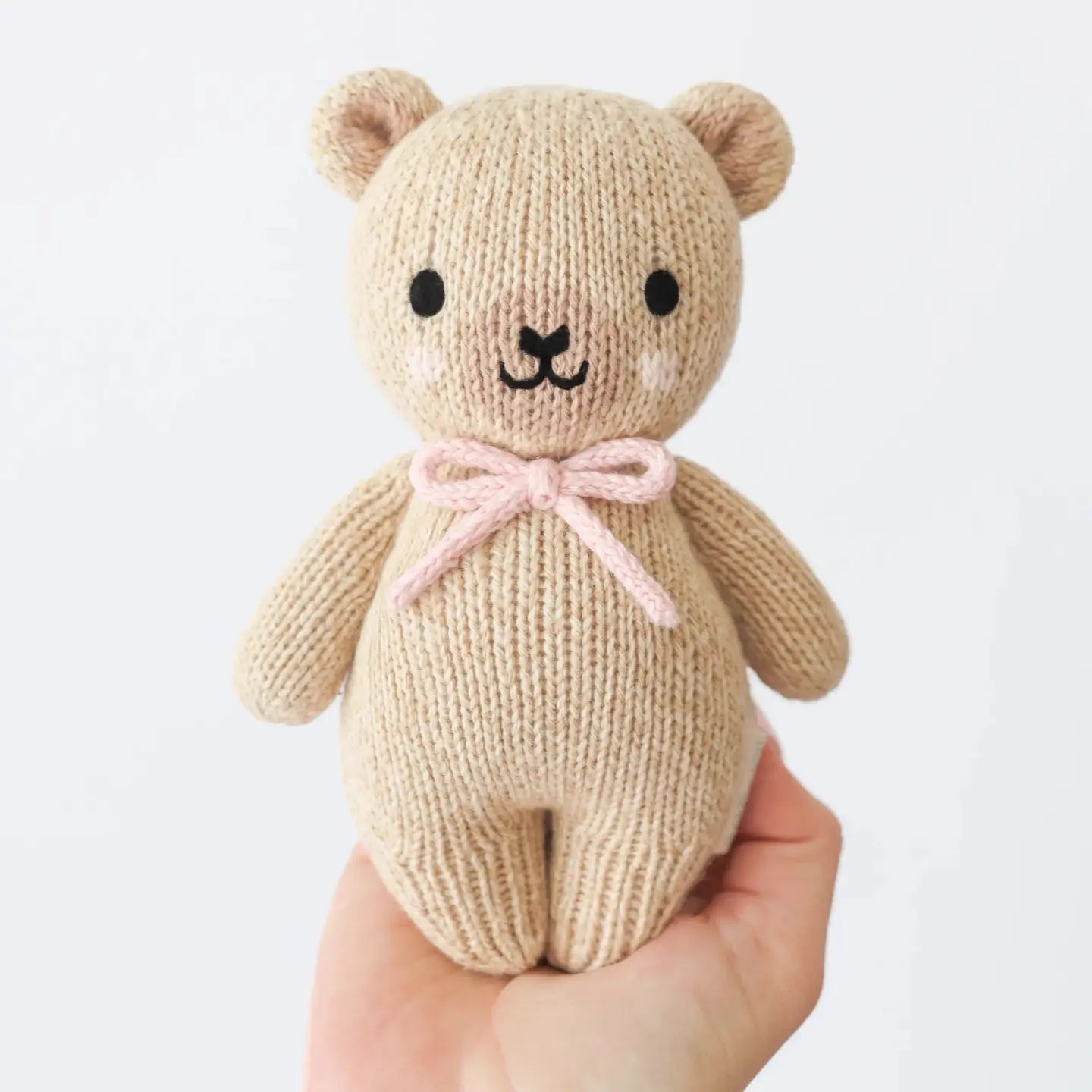 Baby Honey Bear - Blush Bow