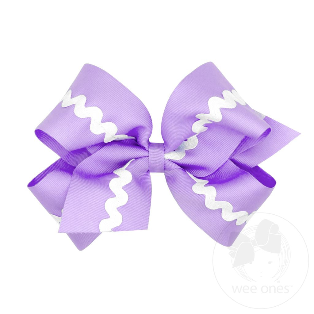 King Ric-Rac Hair Bow - Light Orchid