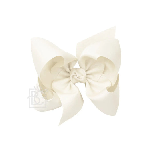 7.5" Antique White Grosgrain Bow