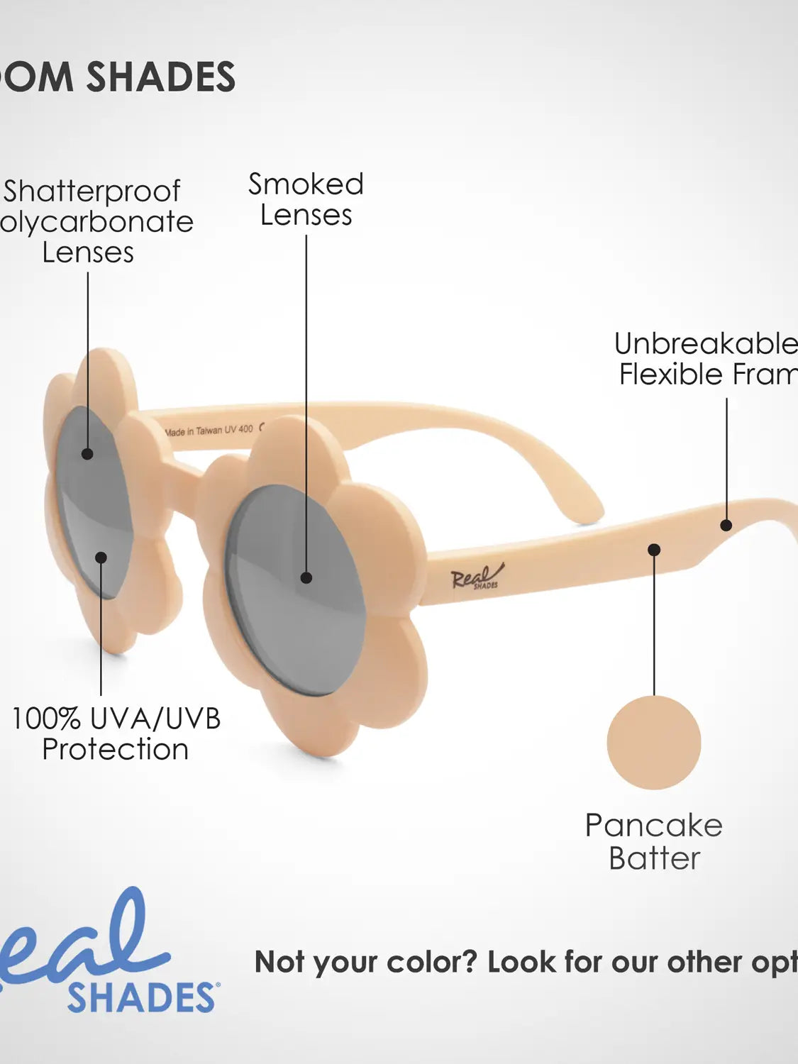 Bloom Flexible Sunglasses 2+ - pancake batter