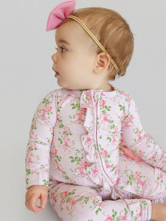 Blooming Trellis Ruffle Romper