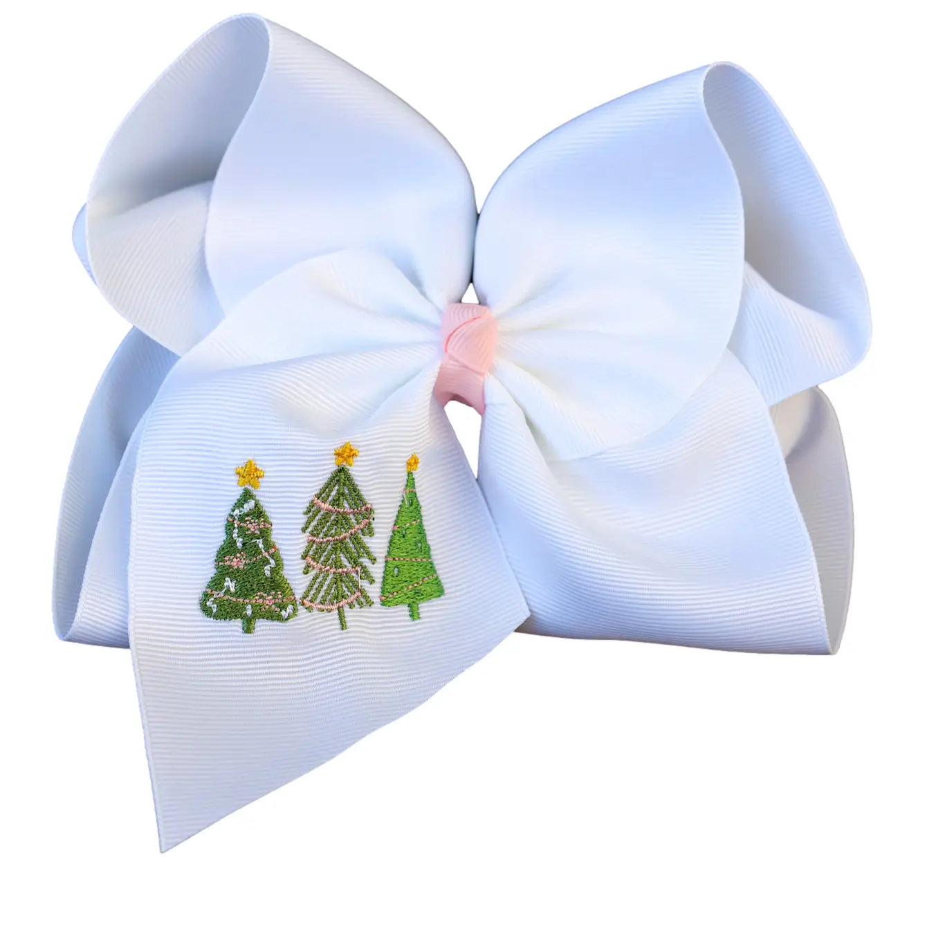 Three Trees Embroidered Bow on Nylon Headband