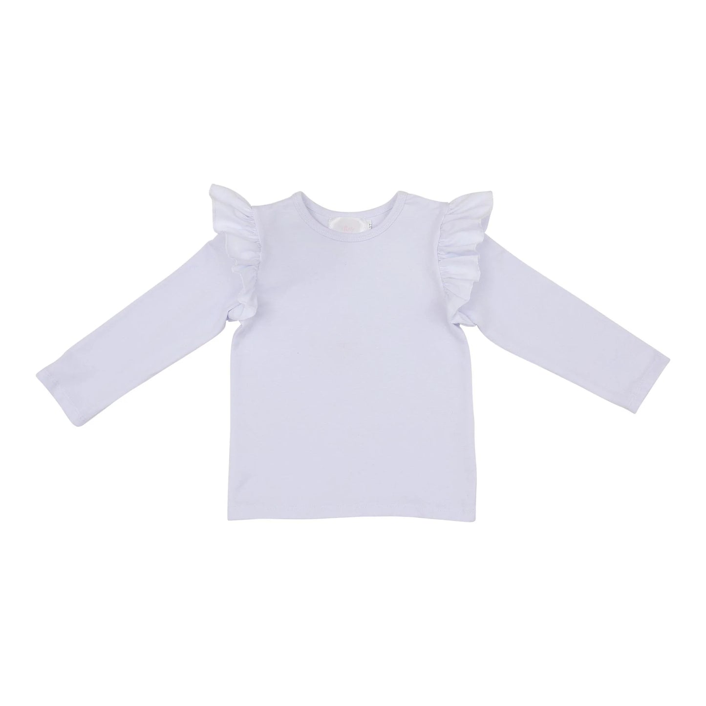 White Ruffle Tee