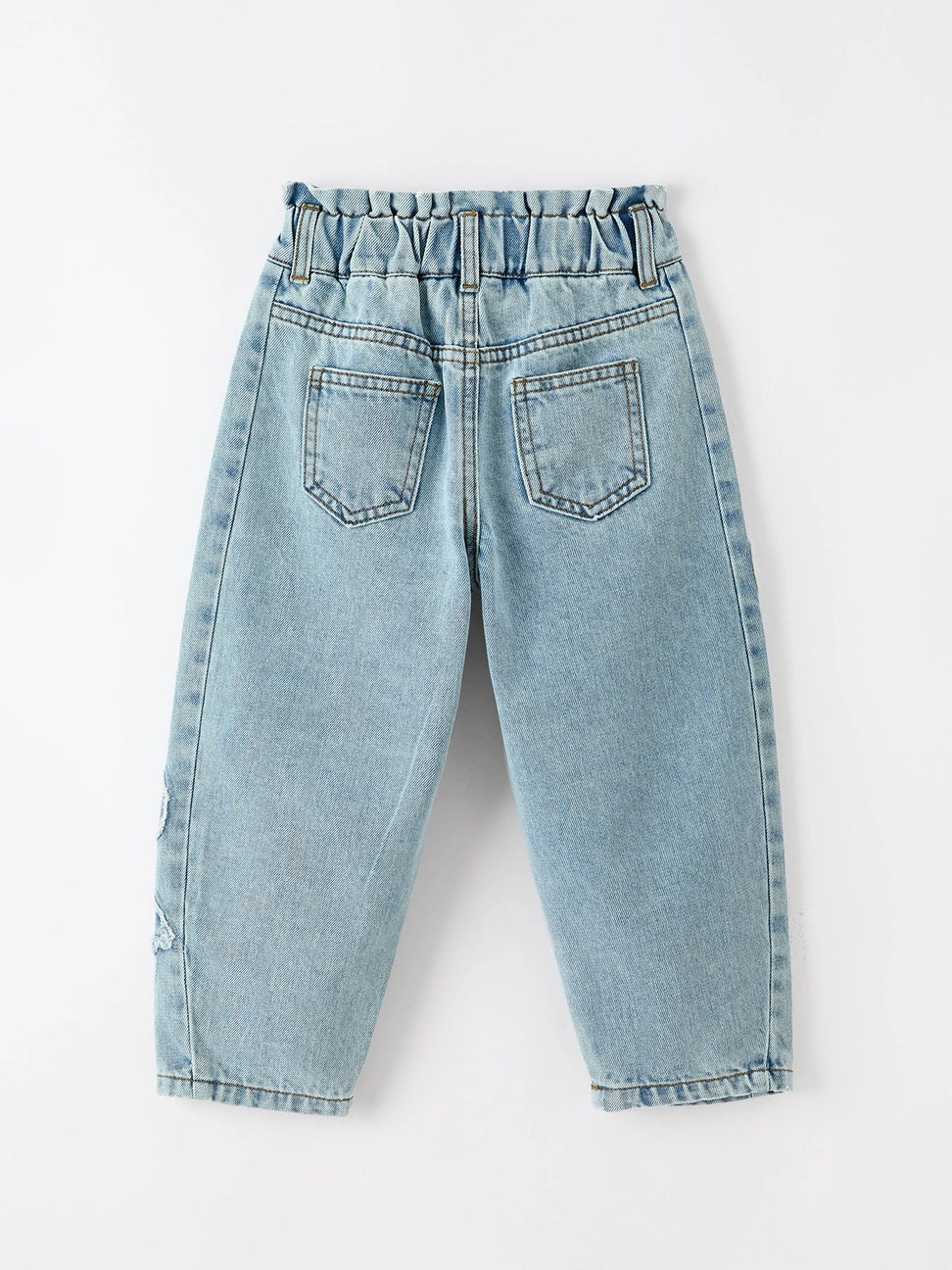 Light Wash Bow Barrel Jeans