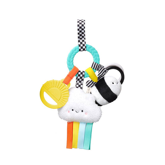 Bitzy Busy Ring™ Teething Activity Toy: High Contrast