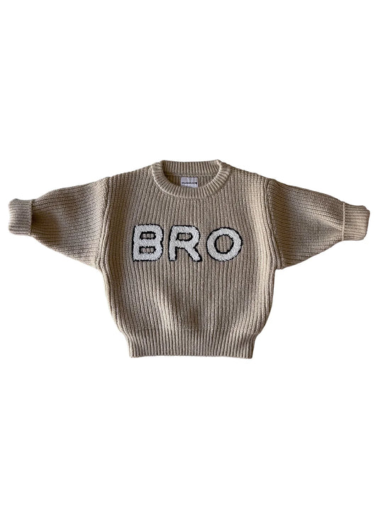 Bro Knit Sweater-Tan