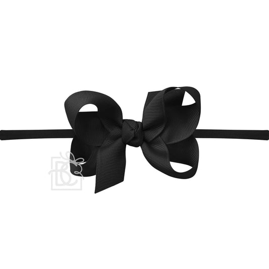 3.5" Headband w/Bow - Black