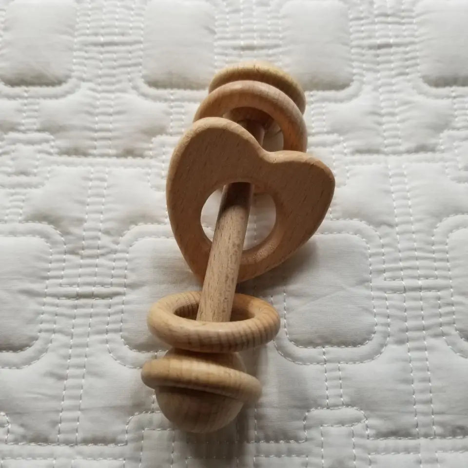 Wooden Heart Rattle
