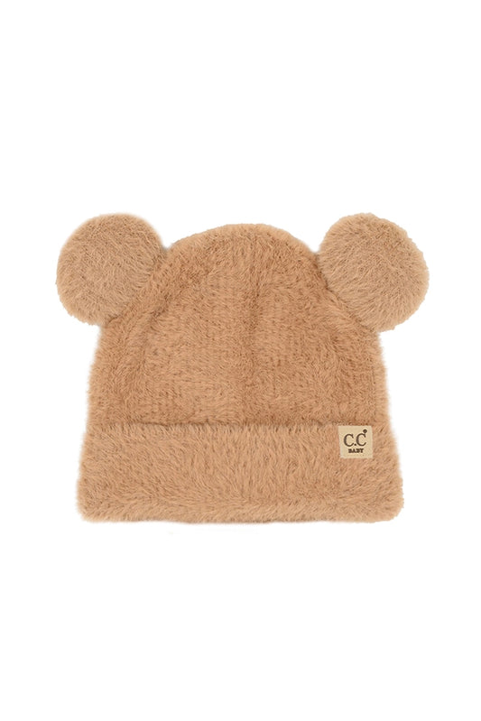 CC Baby Teddy Bear Beanie - Camel
