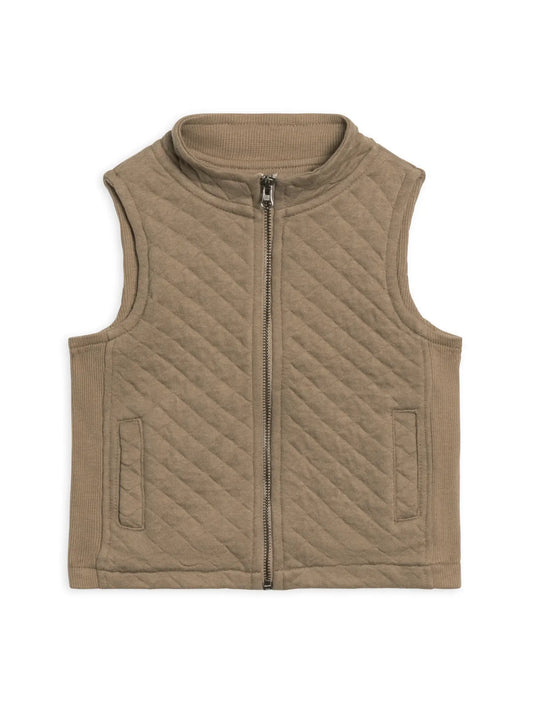 Hudson Quilted Vest - Taupe