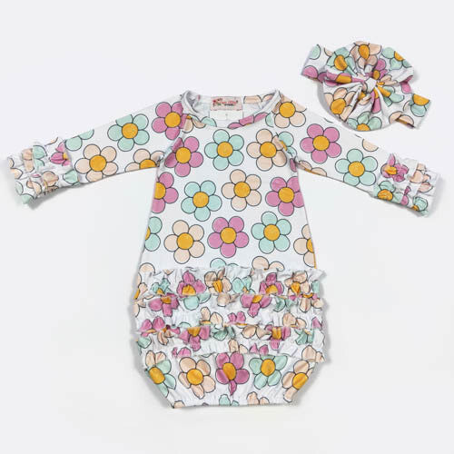 Daisy Diva Baby Gown and Matching Headband
