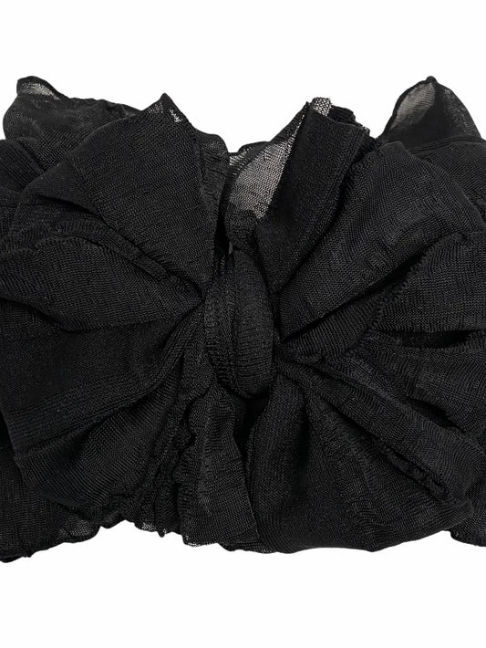 Ruffled Headband - black