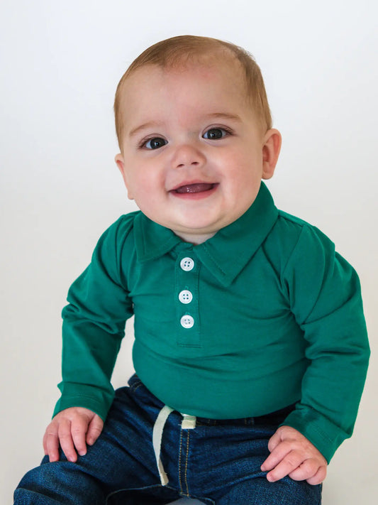 Emerald Green Polo Bodysuit