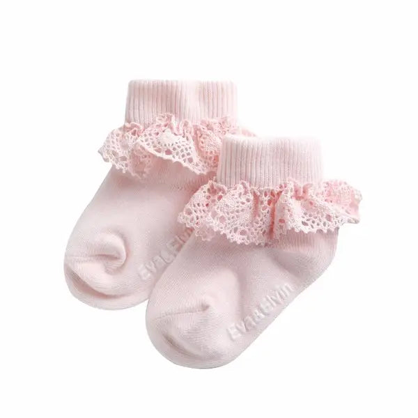 Frill Ankle Socks - Pink