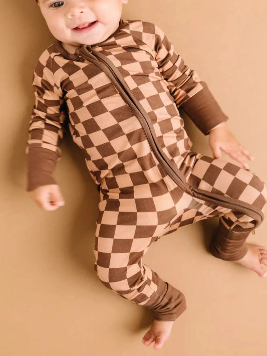 Espresso Check Bamboo Sleeper