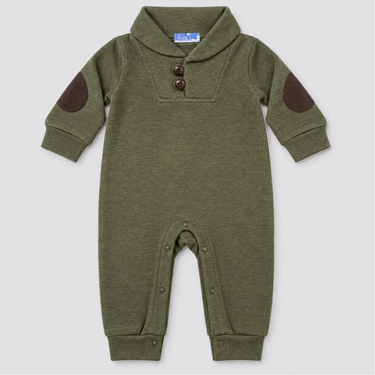 Olive Shawl Collar Romper
