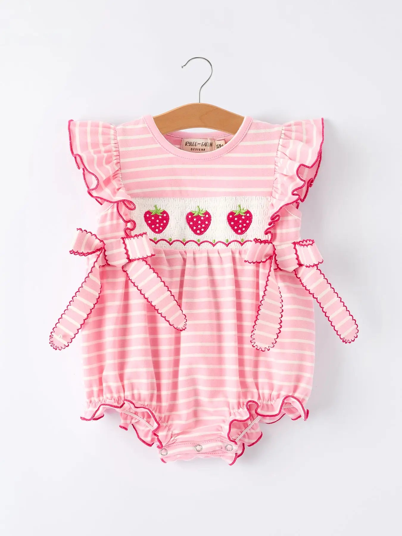 Strawberry Pink Stripe Bubble