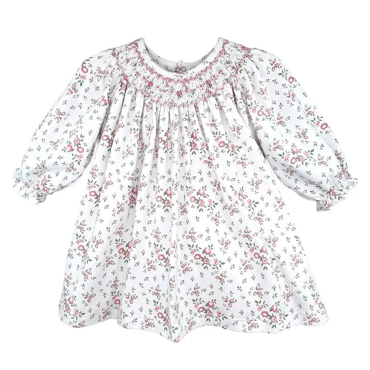 Floral Bishop Smock Knit Dress