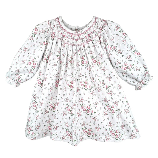 Floral Bishop Smock Knit Dress