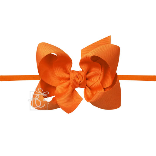 4.5" Headband w/Bow - Orange