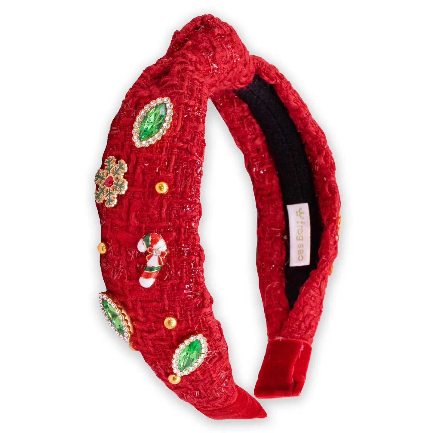 Embellished Christmas Knot Headband