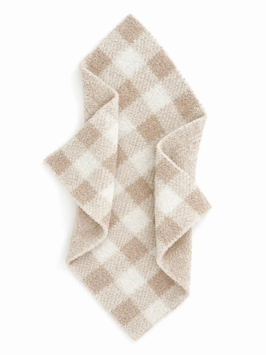 Phufy Bliss Gingham Mini Blanket - Pebble