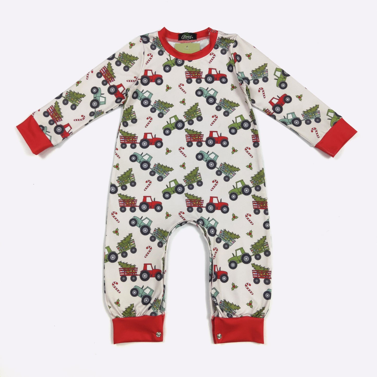 Tractor Tree Pull Romper