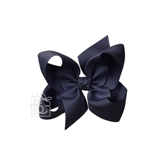 6.5" Dark Navy Grosgrain Bow